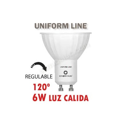 Bombilla GU10 regulable LED Beneito & Faure 4228 Uniform Line 6w