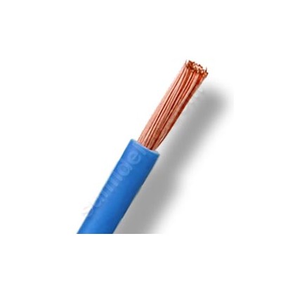 Rollo de cable flexible unipolar 1,5 mm color azul 25m