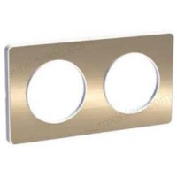 Marco 2 elementos bronce cepillado odace touch schneider