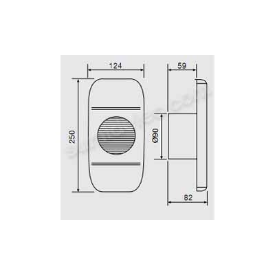 Extractor Baño Largo 80 Edm-80 L