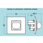 Interruptor proximidad montaje caja mecanismo orbis orbimat