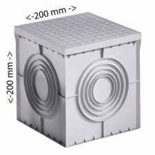 Arqueta cuadrada 200 x 200 gewiss gris fondo plano