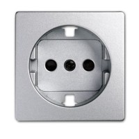 Tapa base enchufe schuko simon 82041-93 aluminio frio