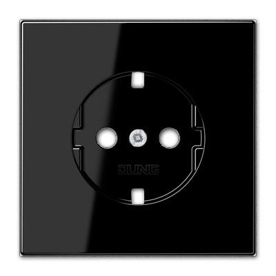 Enchufe Schuko® con USB tipo AC serie LS negro mate LS1520-15CASWM JUNG