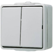 Doble interruptor estanco con tecla 605 W WG 600 Jung