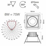Foco Led empotrable 8w 2700k Beneito & Faure