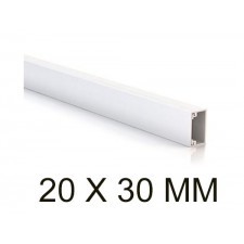 Canaleta blanca unex 78043-2 minicanal sin tabique 20x30mm