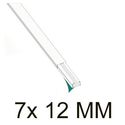 UNEX Canaleta para cables sin tabique blanco 7x12 en pvc Referencia 78010-2