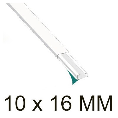 UNEX Canaleta para cables CON adhesivo blanco 10x16 en pvc Referencia  78021-2A