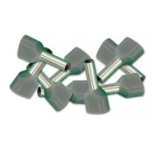 Punteras DOBLE aisladas hueca para cable de 4mm