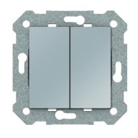 Doble interruptor BJC VIVA 23509 PL plata luna