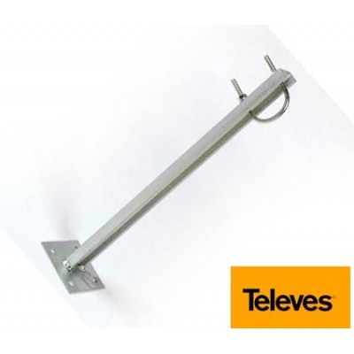 Garra soporte mastil para pared atornillable 500mm Televes 2404