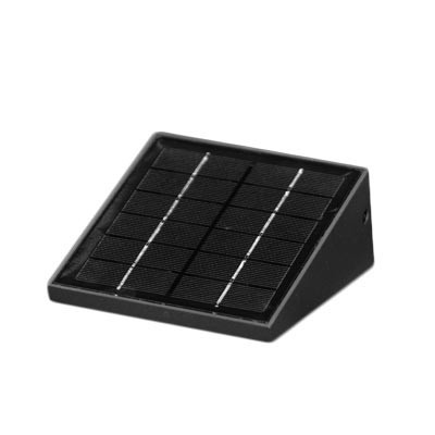 Aplique panel solar LED IRIS negro 2.5W 120º