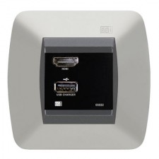 Cargador USB interfaz HDMI color negro 05022 EGI