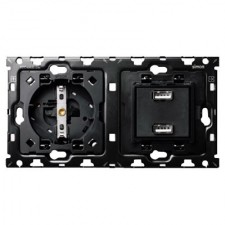 Kit back 2 elementos 1 enchufe 1 cargador 2XUSB 10010205-039 Simon 100