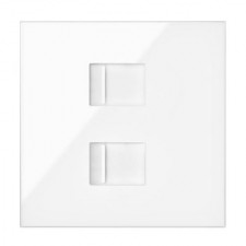 Tapa toma de informática doble RJ45 10000006-130 Simon 100 blanco