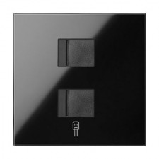 Tapa toma de informática doble RJ45 10000006-138 Simon 100 negro