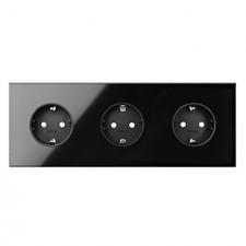 Kit front 3 elementos 3 enchufes 10020302-138 Simon 100 negro