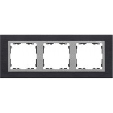 Marco inox negro 82937-38 Simon 82 Nature  3 elementos
