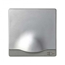 Tapa articulada para enchufe schuko Simon 82090-33 aluminio mate