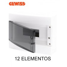 Cuadro eléctrico GEWISS gw40045 superficie puerta transparente