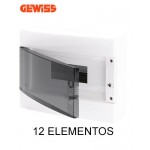 Cuadro eléctrico GEWISS gw40045 superficie puerta transparente