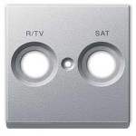 Tapa toma antena TV-SAT schneider MTN299260 aluminio
