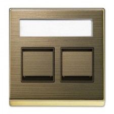 Tapa toma informática 2 ventanas 8518.2 OE Niessen Sky oro envejecido