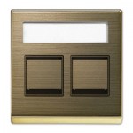 Tapa toma informática 2 ventanas 8518.2 OE Niessen Sky oro envejecido Tapa toma informática 2 ventanas 8518.2 OE Niessen Sky oro envejecido