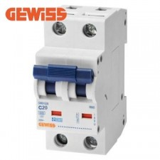 Interruptor automático Gewiss GW91528 1 Polo + Neutro 20a 6ka