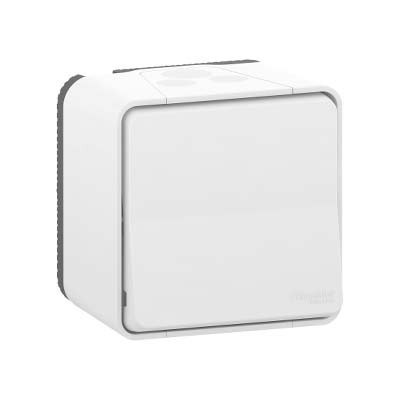 WNC161B TOMA ENCHUFE SCHUKO ESTANCO SUPERFICIE MONOBLOC IP65 BLANCO