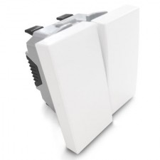 Doble Interruptor Efapel 45061 SBR Quadro 45 color blanco