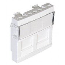 Tapa doble toma RJ45 Efapel 45971 SBR ancho Quadro 45 color blanco