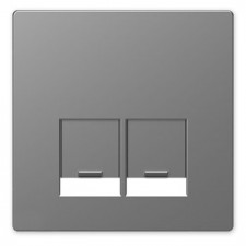 Tapa RJ45 doble S-One ártico Schneider MTN4572-6036 Aluminio