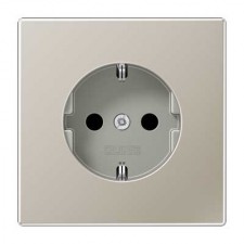 Tapa base de enchufe Schuko jung ES 1520 KI PL acero