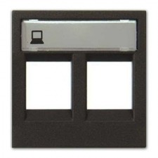 Tapa 2 conectores rj45 n2218.2an serie zenit antracita niessen