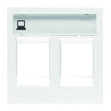 Tapa 2 conectores rj45 n2218.2bl serie zenit blanco niessen