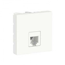 Toma teléfono RJ12 Schneider NU349718 New Unica blanco polar