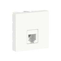 Toma teléfono RJ12 Schneider NU349718 New Unica blanco polar