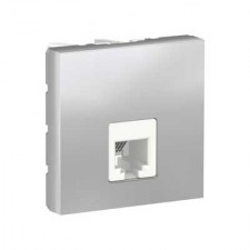 Toma teléfono RJ12 Schneider NU349730 New Unica aluminio
