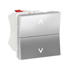 Pulsador de persianas New Unica NU320730 Schneider aluminio