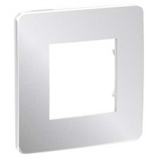 Marco 1 elemento New Unica Schneider Studio metal aluminio blanco