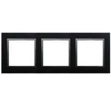 Marco triple Efapel 90930 t ps animato negro y gris