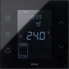 Termostato Simon 100 10000810-138 color negro