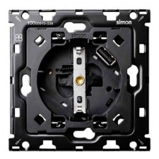 Kit back 1 base enchufe + cargador USB smartcharge 10010109-039 Simon 100