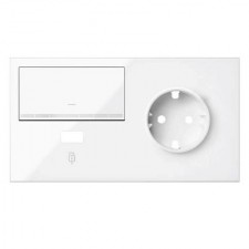 Kit front 1 enchufe + cargador USB + tecla regulable 10020209-130 Simon 100 blanco