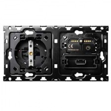 Kit back 1 base enchufe + cargador USB + interruptor regulable 10010209-039 Simon 100