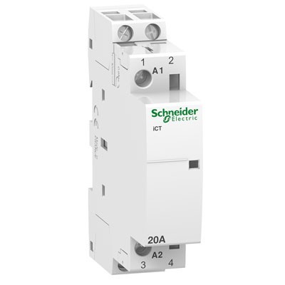Contactor Schneider A9C22722 modular iCT 20A 2 polos