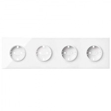 Kit front 4 elementos 4 enchufes Schuko 10020401-130 blanco Simon 100
