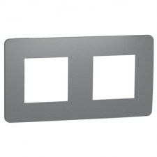Marco de 2 elementos Schneider New Unica Studio NU280421 gris